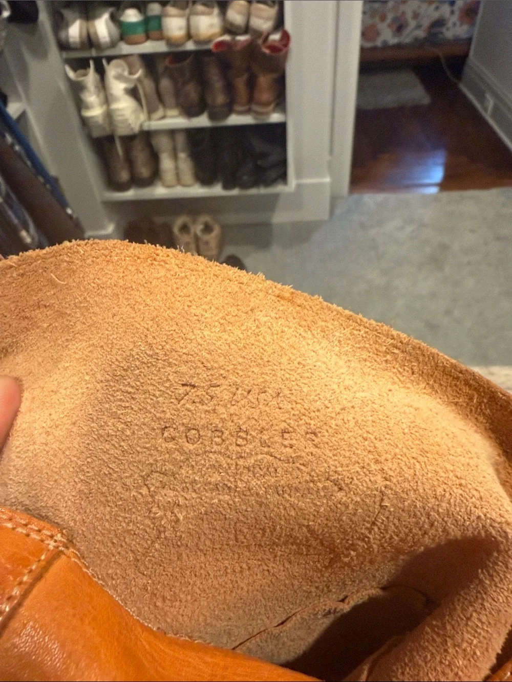 Bed Stu Women's Tall Cognac-Orange Leather  Boots